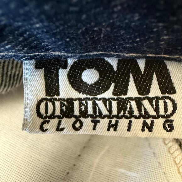 Tom of Finland Vintage Stussy Moto Denim Double Knee Dark Jeans Size 33/34 - Picture 12 of 13
